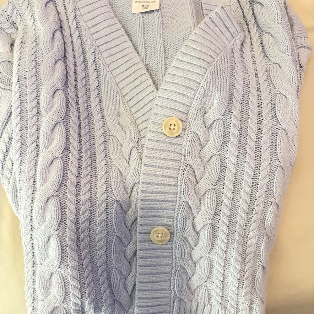 Abercrombie Kids light blue Cable Knit Cardigan